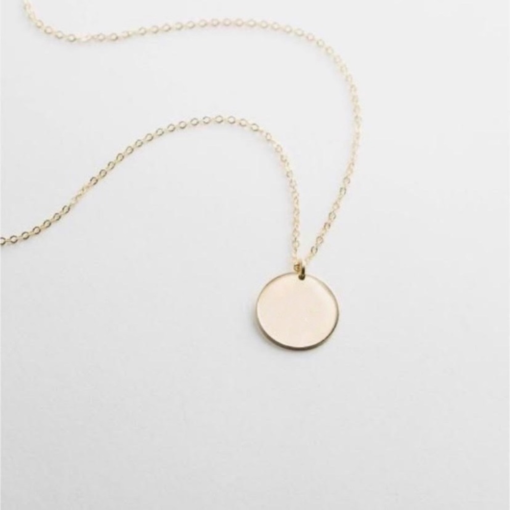 Round Disc Coin Necklace